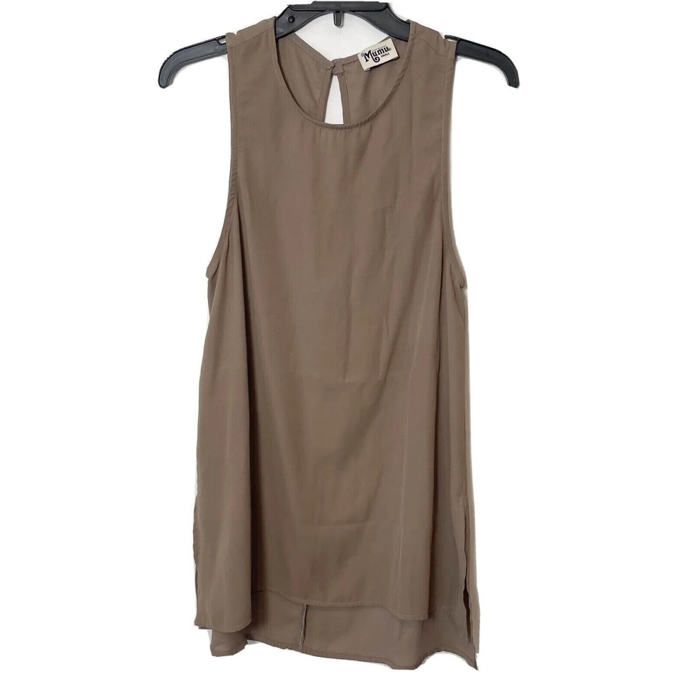 Show Me Your MuMu Sherman Tunic Tank Top Womens S Brown Sleeveless Keyhole